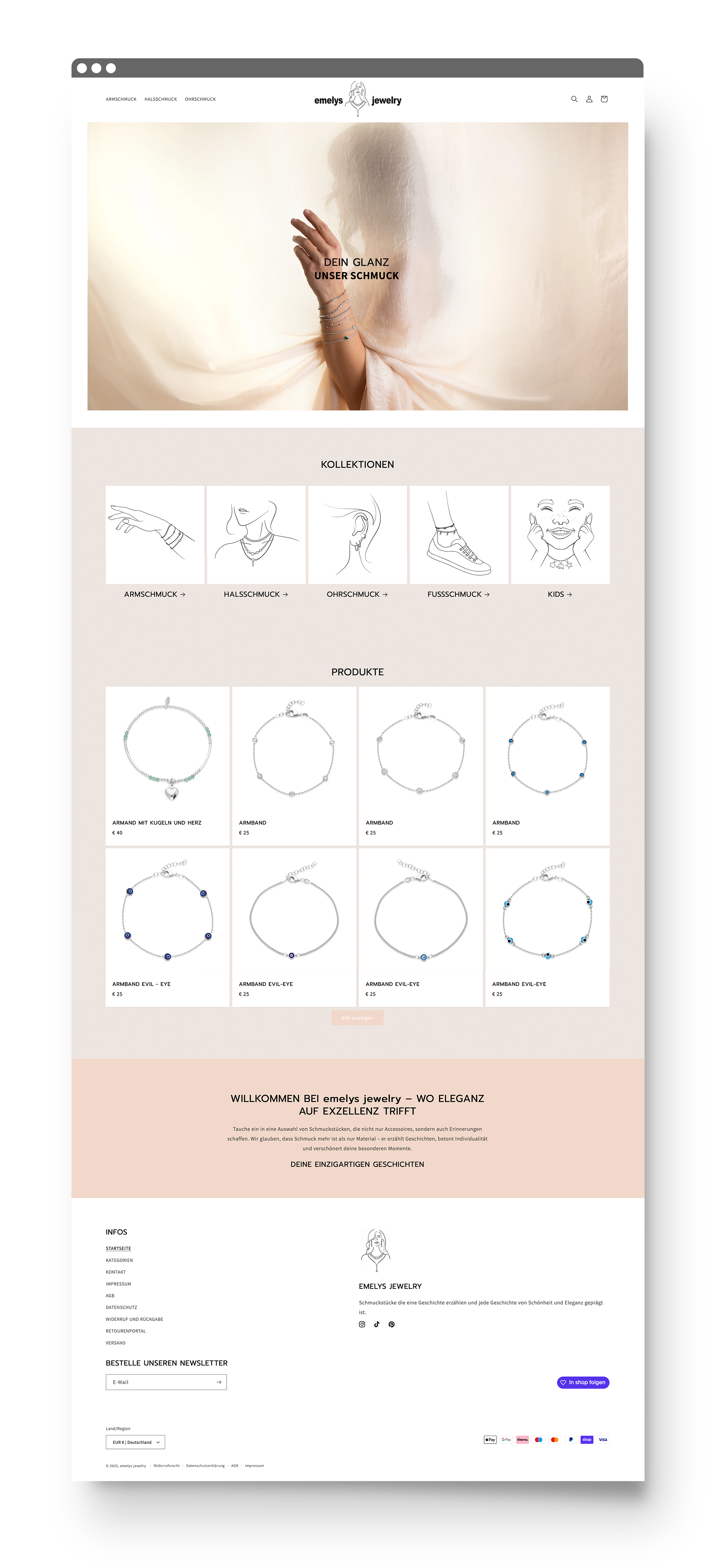 emelys jewelry webseite