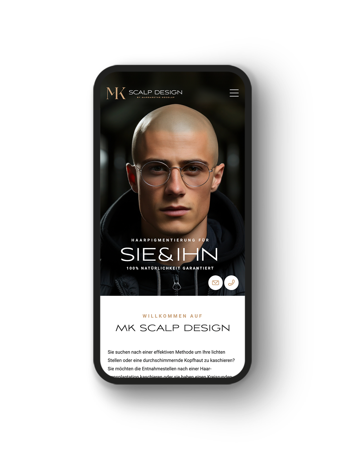 mk scalp design smartphone